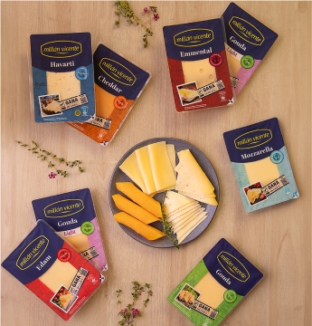 Lonchas de queso de la marca Millán Vicente. Variedades elaboradas siguiendo las recetas originales.